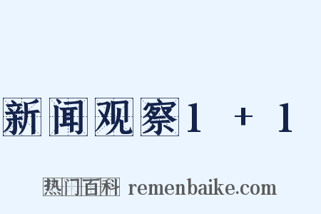 新闻观察1+1是什么意思的图片